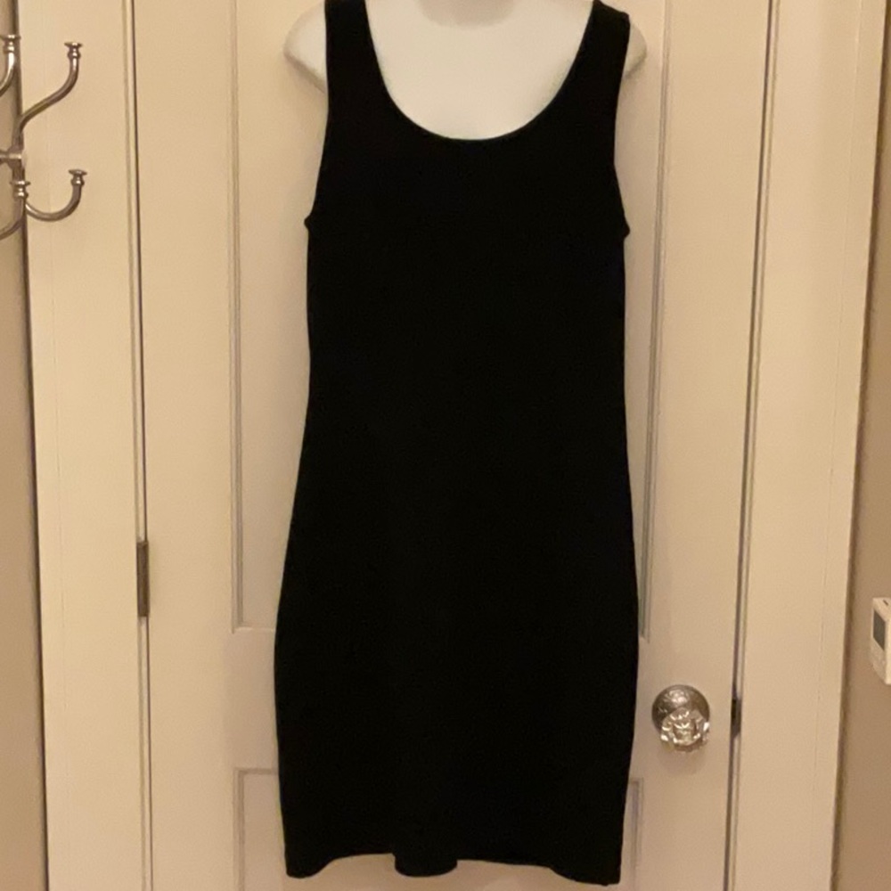 St. John Essentials by Marie Gray Black Luxury Knit Dress size 14 Made in USA